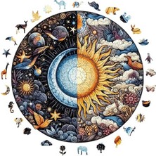Frefly Store Benzersiz Şekilli Parçalarla Ahşap Puzzle, 252 Parça