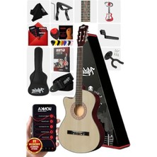 Frefly Store 4/4 Ayarlanabilir Kesik Kasa Klasik Gitar - Kolay Taşıma