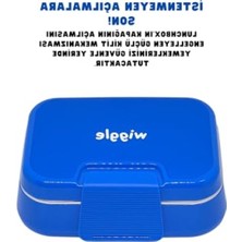 Frefly Store 1030ML Kapasiteli Paslanmaz Çelik Tek Katlı Iki Bölmeli Sefer Tası (Mavi)