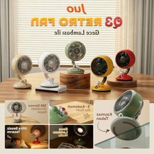 Frefly Store LED Işıklı Masaüstü Fan, 120° Salınımlı ve Şarjlı Tasarım