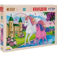 Frefly Store Unicorn Temalı 100 Parça Eğlenceli Yapboz Seti