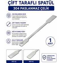 Labolist Çift Taraflı Spatül 304 Paslanmaz Çelik