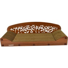 Frefly Store Çift Katlı Karton Kedi Tırmalama Koltuğu, 68X25X20 Cm, Ceviz