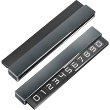 Frefly Store Teknoft Gizlenebilir Alüminyum Alaşımlı Araç Park Telefon Numaratörü Kartı