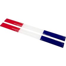 Frefly Store Fransa Bayrağı 2'li Çubuk 3D Sticker Seti
