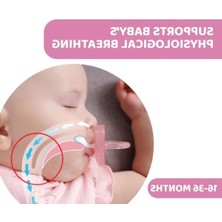 Frefly Store Konforlu Silikon Emzik Seti (16-36 Ay, 2'li), Pembe