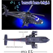 Frefly Store Sesli Işıklı Metal Helikopter Oyuncak, Dayanıklı Çek Bırak Model