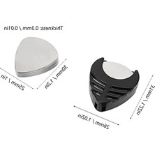 Frefly Store Paslanmaz Çelik 0.30MM Metal Gitar Penası, 3 Adet