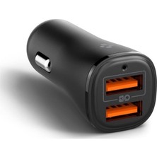 Frefly Store 30W Usb-A 2 Port Araç Içi Hızlı Şarj Aleti, 18W + 12W Akım Korumalı