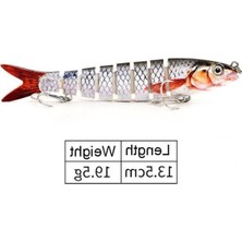 Frefly Store 8 Eklemli 3D Oynak Sahte Balık Yem