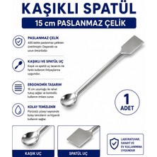 Labolist Kaşıklı Spatül 15 cm Paslanmaz Çelik