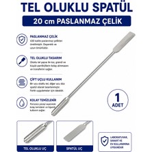 Labolist Tel Oluklu Spatül 20 cm Paslanmaz Çelik