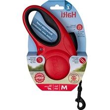 Frefly Store Otomatik Makaralı Tasma Kayışı, M Boy Kırmızı, 3 M