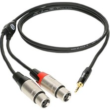 Frefly Store 3 Metre Uzunluğunda Mini Trs Jack ile 2x Xlr Dişi Kablo