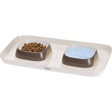 Frefly Store 0.4l Kapasiteli Gri Ikili Mama Kabı