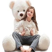 Frefly Store 140 cm Uzunluğunda Papyonlu Yumuşak Peluş Ayıcık - Sevgiliye Hediye