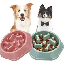 Frefly Store Pembe Renkli Yavaş Yeme Kabı, Köpekler Için