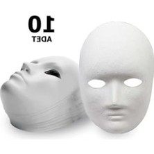 Frefly Store Hobialem 10 Adet, Karton Maske, Boyanabilir Eğitici Maske Boyama, Etkinlik ve Hobi Maskesi