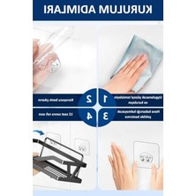 Frefly Store 20 Adet Su Geçirmez Kendinden Yapışkanlı Kancalar, Banyo Rafı