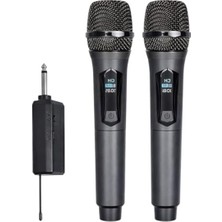 Frefly Store Kablosuz Çift El Mikrofon Seti - 50 M Menzil, Uhf Teknolojisi