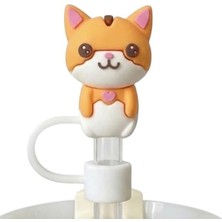 Frefly Store Silikon Pipet Kapağı, Sevimli Tilki Figürü, Koruma Kılıfı