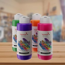 Frefly Store 4'lü Renkli Akrilik Boya Seti, 120 ml Her Renk