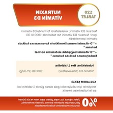 Frefly Store D3 Vitamini Takviye Edici Gıda (1000 Iu, 120 Tablet)