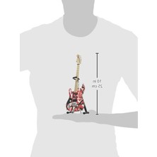 Frefly Store Evh Minature Guitars Evh Frankenstein Mini Replika Gitar Van Halen (EVH001), Kırmızı ve Beyaz, Kırmızı/beyaz