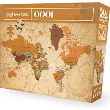 Frefly Store Dünya Haritası Temalı 1000 Parça Puzzle Seti