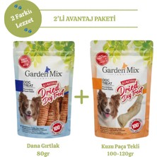 Garden Mix 2'li Avantaj Paketi Dana Gırtlak 80 G + Kuzu Paça Tekli 100-120 G Doğal Köpek Ödülü