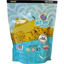 Frefly Store 500 Gram Sarı Kinetik Kum, Eğlenceli Oyun Malzemesi
