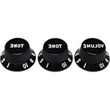 Frefly Store Stratocaster Ses Kontrol Düğmeleri, Siyah Renkli