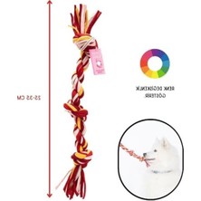Frefly Store 3'lü Renkli Köpek Oyuncağı Seti, Pamuk Halat ve Diş Ipi
