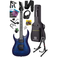 Frefly Store Yüksek Kaliteli Elektro Gitar - Blue Rosewood Klavye Hh