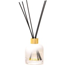 Kazan Hobi Missi 130 ml Degrade Beyaz Cam Şişe Bambu Çubuklu Black Orchid Oda Kokusu