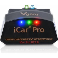 Frefly Store Icar Pro Bluetooth 3.0 Obd2 Kod Okuyucu Obdıı Tarayıcı Tarama Aracı Araba Arıza Kontrolü Motor Işığı Tork Android Için Uyumlu ELM327 Adaptörü ile Uyumlu