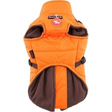 Frefly Store Su Geçirmez Kış Köpek Montu - Turuncu - Büyük Boy