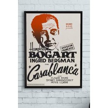 Kazan Hobi Postermanya (PSTER10438) Casablanca-Kazablanka Film Afişi Çerçeveli Tablo 5 (50X70CM)