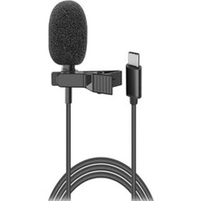 Frefly Store Type-C Uyumlu Mini Klipsli Mikrofon, Lavalier Tasarım
