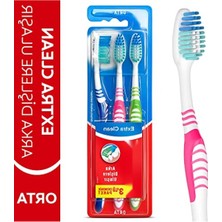 Frefly Store Orta Diş Fırçası ve Dil Temizleyici Seti - 3'lü Ekonomik Paket
