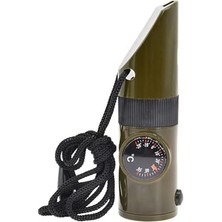 Frefly Store 7in1 Yüksek Bel Termometreli Pusulalı Ledli Kamp ve Deprem Çanta Düdüğü / FC226