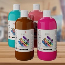 Frefly Store Dayanıklı Akrilik Boya Seti 4'lü - 4X500 gr