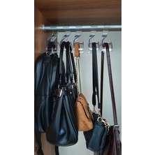 Frefly Store Dolap Içi Çanta Askısı, Şeffaf Çoklu Düzenleyici, 6 Adet