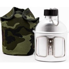 Mrc Tactical Alüminyum Kupalı Matara 1 Litre Kamuflaj Kamp Outdoor