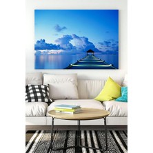 Kazan Hobi Postermanya (PSTER15780) Masmavi Deniz Manzara Kanvas Tablo 40 x 60