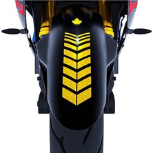 Frefly Store Sportif Tasarımlı Motosiklet Çamurluk Sticker, 2 Adet Floresan Renk Seçenekleri