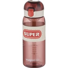 Frefly Store 600 ml Rahat Içim (Pipetsiz) Kulplu Kaydırmaz Gövde Su Matarası -SÜZGEÇLI-FFVGN2024600ML