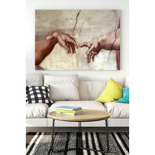 Kazan Hobi Postermanya (PSTER17106) Michelangelo - Adem'in Yaratılışı Sanatsal Kanvas Tablo 2 50 x 70