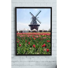 Kazan Hobi Postermanya (PSTER11254) Hollanda Manzara Çerçeveli Tablo 2 (30 x 40CM)
