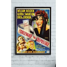 Kazan Hobi Postermanya (PSTER13447) Sunset Boulevard Film Afişi Çerçeveli Tablo (50X70CM)